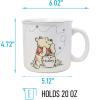 Silver Buffalo Disney Winnie the Pooh Here for the Hunny Honey Jumbo Ceramic Mug, 25 Ounces(But First  Honey (20 Ounces))
