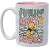 Silver Buffalo Disney Winnie the Pooh Here for the Hunny Honey Jumbo Ceramic Mug, 25 Ounces(Fueled by Honey and Books Etched Engraved (17 Ounces))