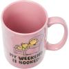 Silver Buffalo Disney Winnie the Pooh Here for the Hunny Honey Jumbo Ceramic Mug, 25 Ounces(My Weekend is Booked Etched Engraved (17 Ounces))