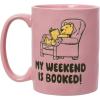 Silver Buffalo Disney Winnie the Pooh Here for the Hunny Honey Jumbo Ceramic Mug, 25 Ounces(My Weekend is Booked Etched Engraved (17 Ounces))
