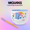 Silver Buffalo Pokemon Cute Fruit Doodles Featuring Pikachu Ceramic Ramen Noodle Rice Bowl with Chopsticks and Spoon, Microwave Safe, 20 Ounces(Care Bears Ramen and Sushi)