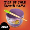 Silver Buffalo Pokemon Cute Fruit Doodles Featuring Pikachu Ceramic Ramen Noodle Rice Bowl with Chopsticks and Spoon, Microwave Safe, 20 Ounces(Garfield Eating Takeout)