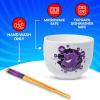 Silver Buffalo Pokemon Cute Fruit Doodles Featuring Pikachu Ceramic Ramen Noodle Rice Bowl with Chopsticks and Spoon, Microwave Safe, 20 Ounces(Pokemon Gengar)