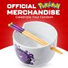 Silver Buffalo Pokemon Cute Fruit Doodles Featuring Pikachu Ceramic Ramen Noodle Rice Bowl with Chopsticks and Spoon, Microwave Safe, 20 Ounces(Pokemon Gengar)
