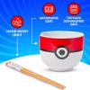 Silver Buffalo Pokemon Cute Fruit Doodles Featuring Pikachu Ceramic Ramen Noodle Rice Bowl with Chopsticks and Spoon, Microwave Safe, 20 Ounces(Pokemon Pokeball)
