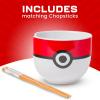 Silver Buffalo Pokemon Cute Fruit Doodles Featuring Pikachu Ceramic Ramen Noodle Rice Bowl with Chopsticks and Spoon, Microwave Safe, 20 Ounces(Pokemon Pokeball)