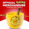 Silver Buffalo Pokemon Cute Fruit Doodles Featuring Pikachu Ceramic Ramen Noodle Rice Bowl with Chopsticks and Spoon, Microwave Safe, 20 Ounces(Pokemon Pikachu Spoon Set)