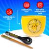 Silver Buffalo Pokemon Cute Fruit Doodles Featuring Pikachu Ceramic Ramen Noodle Rice Bowl with Chopsticks and Spoon, Microwave Safe, 20 Ounces(Pokemon Pikachu Spoon Set)