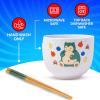 Silver Buffalo Pokemon Cute Fruit Doodles Featuring Pikachu Ceramic Ramen Noodle Rice Bowl with Chopsticks and Spoon, Microwave Safe, 20 Ounces(Pokemon Snorlax)