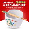 Silver Buffalo Pokemon Cute Fruit Doodles Featuring Pikachu Ceramic Ramen Noodle Rice Bowl with Chopsticks and Spoon, Microwave Safe, 20 Ounces(Pokemon Snorlax)