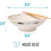 Silver Buffalo Pokemon Cute Fruit Doodles Featuring Pikachu Ceramic Ramen Noodle Rice Bowl with Chopsticks and Spoon, Microwave Safe, 20 Ounces(Powerpuff Girls (Big))