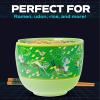 Silver Buffalo Pokemon Cute Fruit Doodles Featuring Pikachu Ceramic Ramen Noodle Rice Bowl with Chopsticks and Spoon, Microwave Safe, 20 Ounces(Rick and Morty Portal Spoon)