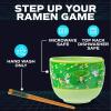 Silver Buffalo Pokemon Cute Fruit Doodles Featuring Pikachu Ceramic Ramen Noodle Rice Bowl with Chopsticks and Spoon, Microwave Safe, 20 Ounces(Rick and Morty Portal Spoon)