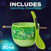Silver Buffalo Pokemon Cute Fruit Doodles Featuring Pikachu Ceramic Ramen Noodle Rice Bowl with Chopsticks and Spoon, Microwave Safe, 20 Ounces(Rick and Morty Portal Spoon)