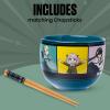 Silver Buffalo Pokemon Cute Fruit Doodles Featuring Pikachu Ceramic Ramen Noodle Rice Bowl with Chopsticks and Spoon, Microwave Safe, 20 Ounces(Spy X Family Anime)