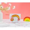 Silver Buffalo Pokemon Cute Fruit Doodles Featuring Pikachu Ceramic Ramen Noodle Rice Bowl with Chopsticks and Spoon, Microwave Safe, 20 Ounces(Strawberry Shortcake and Custard)