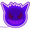 Silver Buffalo Pokemon Gengar Face Boxed Small Die Cut Wall Art with LED Neon Tube Accents