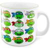Silver Buffalo TMNT Multi Face Pattern 20oz Ceramic Camper Mug