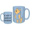Silver Buffalo Disney Winnie the Pooh Here for the Hunny Honey Jumbo Ceramic Mug, 25 Ounces(Can’t Adult Today Etched Engraved (17 Ounces))