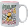 Silver Buffalo Disney Winnie the Pooh Here for the Hunny Honey Jumbo Ceramic Mug, 25 Ounces(Fueled by Honey and Books Etched Engraved (17 Ounces))