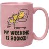 Silver Buffalo Disney Winnie the Pooh Here for the Hunny Honey Jumbo Ceramic Mug, 25 Ounces(My Weekend is Booked Etched Engraved (17 Ounces))