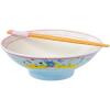 Silver Buffalo Pokemon Cute Fruit Doodles Featuring Pikachu Ceramic Ramen Noodle Rice Bowl with Chopsticks and Spoon, Microwave Safe, 20 Ounces(Care Bears Grumpy Bear Eating (Big))