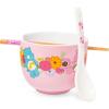 Silver Buffalo Pokemon Cute Fruit Doodles Featuring Pikachu Ceramic Ramen Noodle Rice Bowl with Chopsticks and Spoon, Microwave Safe, 20 Ounces(Care Bears Spring Floral Spoon)