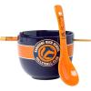 Silver Buffalo Pokemon Cute Fruit Doodles Featuring Pikachu Ceramic Ramen Noodle Rice Bowl with Chopsticks and Spoon, Microwave Safe, 20 Ounces(Haikyu!!)