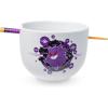 Silver Buffalo Pokemon Cute Fruit Doodles Featuring Pikachu Ceramic Ramen Noodle Rice Bowl with Chopsticks and Spoon, Microwave Safe, 20 Ounces(Pokemon Gengar)
