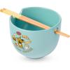Silver Buffalo Pokemon Cute Fruit Doodles Featuring Pikachu Ceramic Ramen Noodle Rice Bowl with Chopsticks and Spoon, Microwave Safe, 20 Ounces(Scooby Doo Scooby Snacks)
