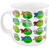 Silver Buffalo TMNT Multi Face Pattern 20oz Ceramic Camper Mug