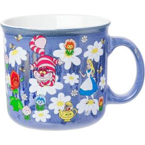 Silver Buffalo Disney Winnie the Pooh Bees and Honey Reactive Glaze Ceramic Camper Mug, 20 Ounces(Alice in Wonderland Wild Flower)