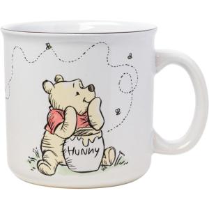 Silver Buffalo Disney Winnie the Pooh Here for the Hunny Honey Jumbo Ceramic Mug, 25 Ounces(But First  Honey (20 Ounces))