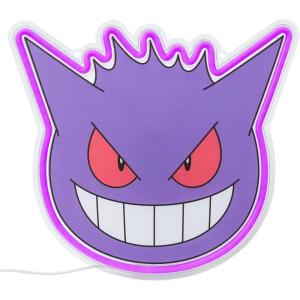 Silver Buffalo Pokemon Gengar Face Boxed Small Die Cut Wall Art with LED Neon Tube Accents