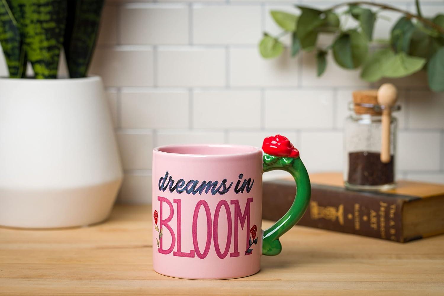 image:imageSilver Buffalo Disney Alice in Wonderland Icons Featuring Cheshire Cat and White Rabbit Ceramic Mug 25 OuncesBelle Dreams in Bloom 3D Sculpted Handle