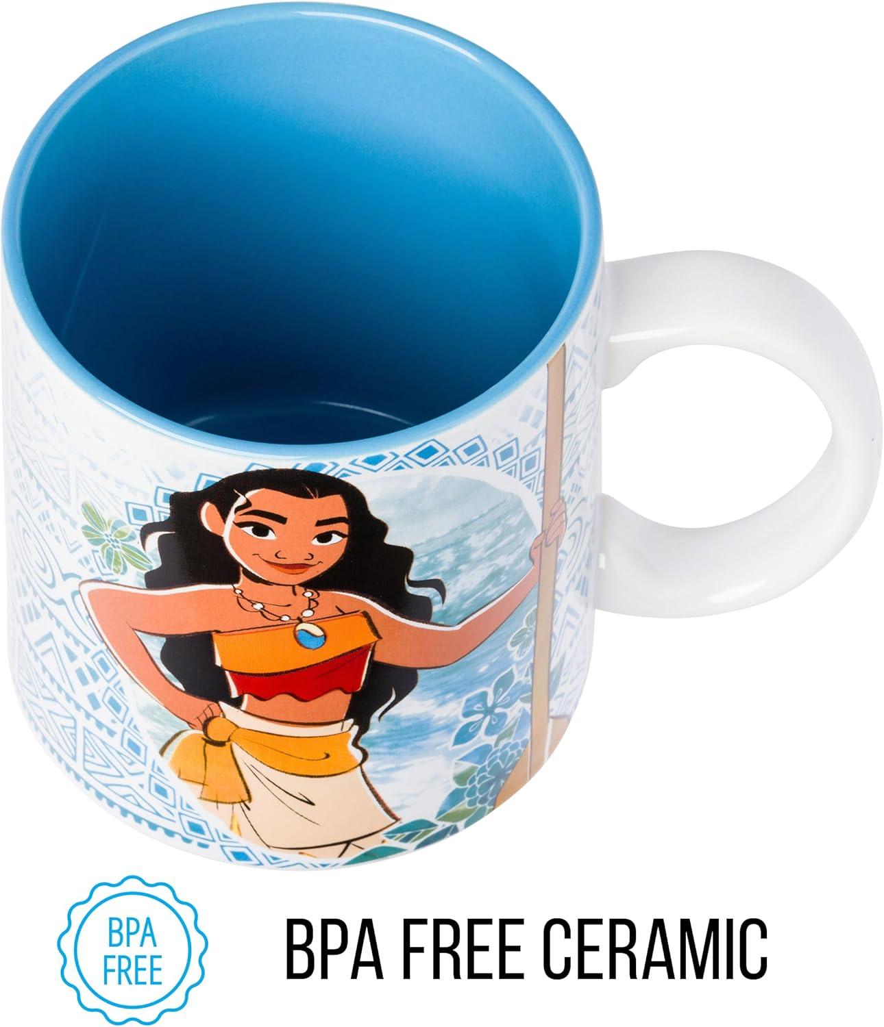 image:imageSilver Buffalo Disney Alice in Wonderland Icons Featuring Cheshire Cat and White Rabbit Ceramic Mug 25 OuncesMoana