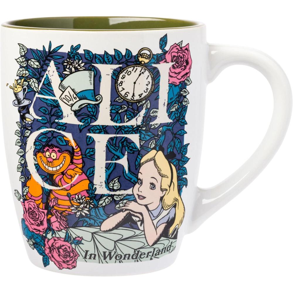 image:imageSilver Buffalo Disney Alice in Wonderland Icons Featuring Cheshire Cat and White Rabbit Ceramic Mug 25 OuncesAlice in Wonderland Alice