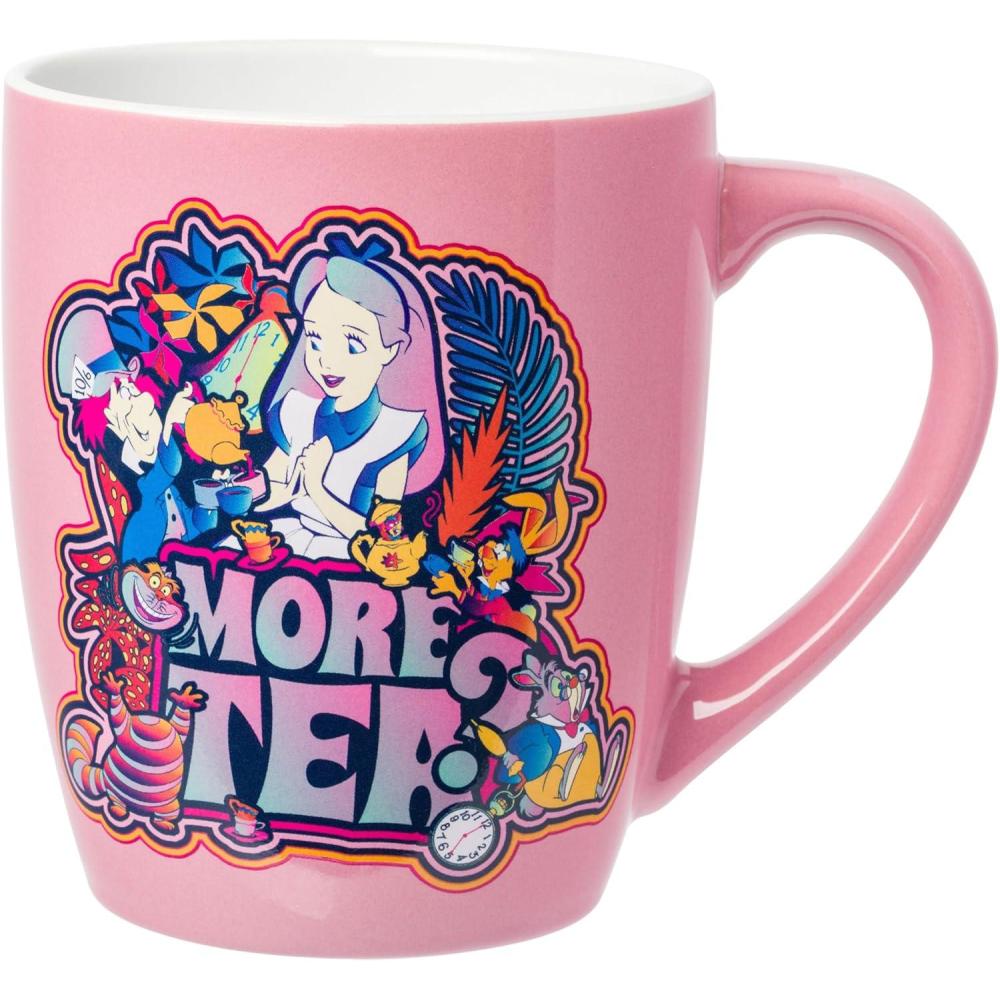 image:imageSilver Buffalo Disney Alice in Wonderland Icons Featuring Cheshire Cat and White Rabbit Ceramic Mug 25 OuncesAlice in Wonderland More Tea