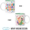 Silver Buffalo Disney Alice in Wonderland Icons Featuring Cheshire Cat and White Rabbit Ceramic Mug, 25 Ounces(Make Your Dreams Happen Glitter)