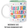 Silver Buffalo Disney Alice in Wonderland Icons Featuring Cheshire Cat and White Rabbit Ceramic Mug, 25 Ounces(Make Your Dreams Happen Glitter)