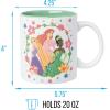 Silver Buffalo Disney Alice in Wonderland Icons Featuring Cheshire Cat and White Rabbit Ceramic Mug, 25 Ounces(Make Your Dreams Happen Glitter)