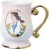 Silver Buffalo Disney Alice in Wonderland Icons Featuring Cheshire Cat and White Rabbit Ceramic Mug, 25 Ounces(Belle Gold Goil Footed (17.5 Ounces))