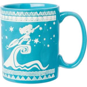 Silver Buffalo Disney Alice in Wonderland Icons Featuring Cheshire Cat and White Rabbit Ceramic Mug, 25 Ounces(Moana Etched Engraved (17 Ounces))