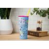 Silver Buffalo The Powerpuff Girls Featuring Bubbles, Blossom, Buttercup, and The Talking Dog Double Walled Stainless Steel Tumbler with Straw, 22 Ounces(Care Bears)