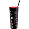 Silver Buffalo The Powerpuff Girls Featuring Bubbles, Blossom, Buttercup, and The Talking Dog Double Walled Stainless Steel Tumbler with Straw, 22 Ounces(Jurassic Park)