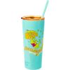 Silver Buffalo The Powerpuff Girls Featuring Bubbles, Blossom, Buttercup, and The Talking Dog Double Walled Stainless Steel Tumbler with Straw, 22 Ounces(Retro Art Dreamy Days)