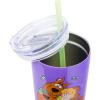 Silver Buffalo The Powerpuff Girls Featuring Bubbles, Blossom, Buttercup, and The Talking Dog Double Walled Stainless Steel Tumbler with Straw, 22 Ounces(Scooby Doo Purple)