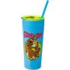 Silver Buffalo The Powerpuff Girls Featuring Bubbles, Blossom, Buttercup, and The Talking Dog Double Walled Stainless Steel Tumbler with Straw, 22 Ounces(Scooby Doo Blue)