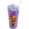 Silver Buffalo The Powerpuff Girls Featuring Bubbles, Blossom, Buttercup, and The Talking Dog Double Walled Stainless Steel Tumbler with Straw, 22 Ounces(Scooby Doo Purple)