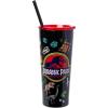 Silver Buffalo The Powerpuff Girls Featuring Bubbles, Blossom, Buttercup, and The Talking Dog Double Walled Stainless Steel Tumbler with Straw, 22 Ounces(Jurassic Park)